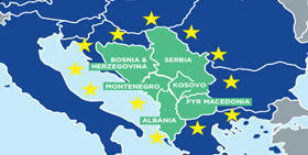 map Westelijke Balkan
