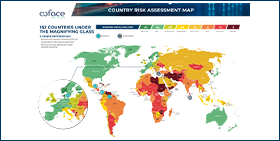 Carte du risque Pays de Coface T2-2023